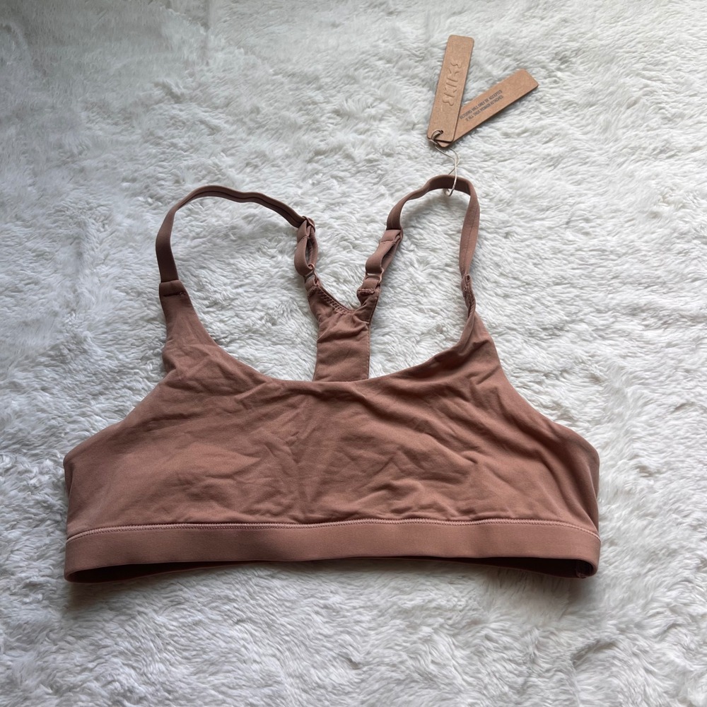 Skims Fits Everybody Scoop Neck Bra Sienna Brown Racerback BR-SCN-1712 Small NWT